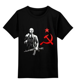 Заказать детскую футболку в Москве. Детская футболка классическая унисекс Ленин от madw - готовые дизайны и нанесение принтов.