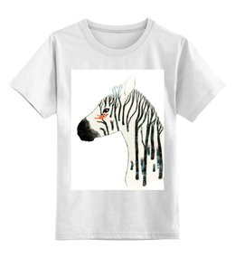 Заказать детскую футболку в Москве. Детская футболка классическая унисекс зебра от anna_bell - готовые дизайны и нанесение принтов.