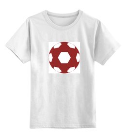 Заказать детскую футболку в Москве. Детская футболка классическая унисекс красный мяч от nikol - готовые дизайны и нанесение принтов.