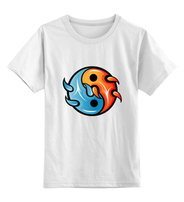 Заказать детскую футболку в Москве. Детская футболка классическая унисекс Инь-Ян от trend - готовые дизайны и нанесение принтов.