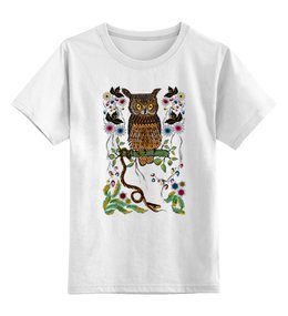 Заказать детскую футболку в Москве. Детская футболка классическая унисекс Сова и Змея от printik - готовые дизайны и нанесение принтов.