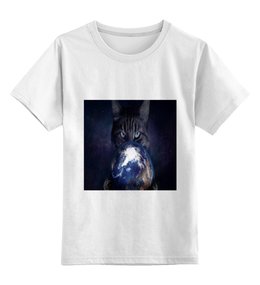 Заказать детскую футболку в Москве. Детская футболка классическая унисекс Кошка от Тима Старк - готовые дизайны и нанесение принтов.