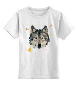 Заказать детскую футболку в Москве. Детская футболка классическая унисекс Волк (Wolf) от coolmag - готовые дизайны и нанесение принтов.