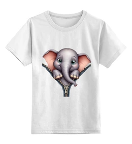 Заказать детскую футболку в Москве. Детская футболка классическая унисекс Слонёнок от Сергей  - готовые дизайны и нанесение принтов.