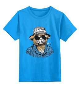 Заказать детскую футболку в Москве. Детская футболка классическая унисекс Hunter S. Thompson Cat от madw - готовые дизайны и нанесение принтов.