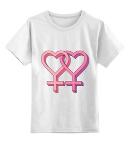 Заказать детскую футболку в Москве. Детская футболка классическая унисекс Lesbian love от td-1991@yandex.ru - готовые дизайны и нанесение принтов.