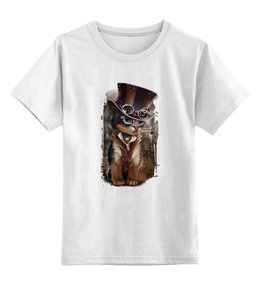 Заказать детскую футболку в Москве. Детская футболка классическая унисекс Кот граф от T-shirt print  - готовые дизайны и нанесение принтов.