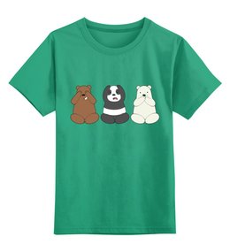 Заказать детскую футболку в Москве. Детская футболка классическая унисекс Медведи и Панда от Amerikanka - готовые дизайны и нанесение принтов.