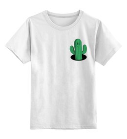 Заказать детскую футболку в Москве. Детская футболка классическая унисекс маленький кактус от Ari Sad - готовые дизайны и нанесение принтов.