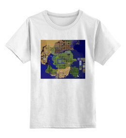 Заказать детскую футболку в Москве. Детская футболка классическая унисекс Карта мира Ragnarok Online  от posterman - готовые дизайны и нанесение принтов.