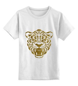 Заказать детскую футболку в Москве. Детская футболка классическая унисекс Леопард от valezar - готовые дизайны и нанесение принтов.