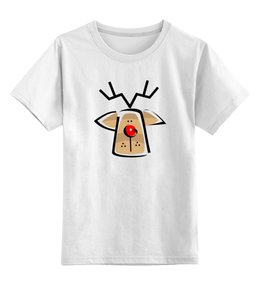Заказать детскую футболку в Москве. Детская футболка классическая унисекс Олень от trugift - готовые дизайны и нанесение принтов.