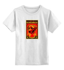 Заказать детскую футболку в Москве. Детская футболка классическая унисекс Собака: RIDGEBACK от Виктор Гришин - готовые дизайны и нанесение принтов.