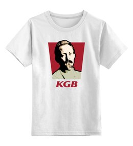 Заказать детскую футболку в Москве. Детская футболка классическая унисекс КГБ (Феликс) от Рустам Юсупов - готовые дизайны и нанесение принтов.