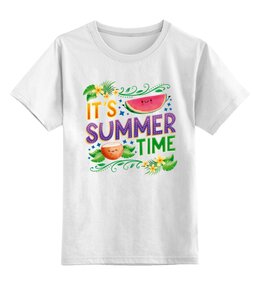 Заказать детскую футболку в Москве. Детская футболка классическая унисекс IT'S SUMMER TIME от balden - готовые дизайны и нанесение принтов.