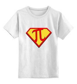 Заказать детскую футболку в Москве. Детская футболка классическая унисекс Супер Пи (Super Pi) от coolmag - готовые дизайны и нанесение принтов.
