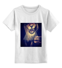 Заказать детскую футболку в Москве. Детская футболка классическая унисекс Swag тигра от Sergio Happy - готовые дизайны и нанесение принтов.