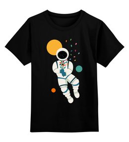 Заказать детскую футболку в Москве. Детская футболка классическая унисекс Космонавт от svetlanas - готовые дизайны и нанесение принтов.
