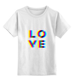 Заказать детскую футболку в Москве. Детская футболка классическая унисекс Love 3D от Raven - готовые дизайны и нанесение принтов.