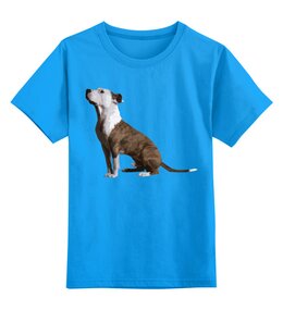 Заказать детскую футболку в Москве. Детская футболка классическая унисекс Собака - Стаффорд от BAD OWL - готовые дизайны и нанесение принтов.