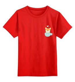Заказать детскую футболку в Москве. Детская футболка классическая унисекс Корги от queen  - готовые дизайны и нанесение принтов.