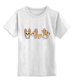 Заказать детскую футболку в Москве. Детская футболка классическая унисекс Корги Собака от MariYang  - готовые дизайны и нанесение принтов.