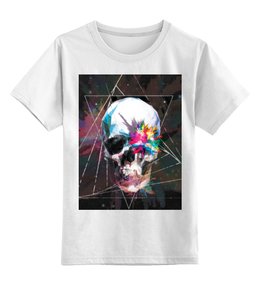 Заказать детскую футболку в Москве. Детская футболка классическая унисекс Skull - 18 от Vladec11 - готовые дизайны и нанесение принтов.