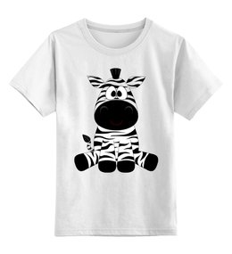 Заказать детскую футболку в Москве. Детская футболка классическая унисекс Зебра от vphone - готовые дизайны и нанесение принтов.