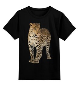 Заказать детскую футболку в Москве. Детская футболка классическая унисекс Леопард от BAD OWL - готовые дизайны и нанесение принтов.