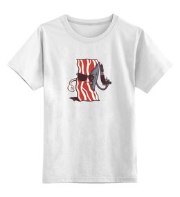 Заказать детскую футболку в Москве. Детская футболка классическая унисекс Американская тема от ПРИНТЫ ПЕЧАТЬ  - готовые дизайны и нанесение принтов.