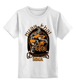 Заказать детскую футболку в Москве. Детская футболка классическая унисекс Muay Thai от Владимир - готовые дизайны и нанесение принтов.