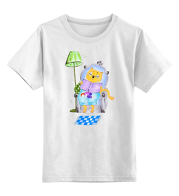 Заказать детскую футболку в Москве. Детская футболка классическая унисекс Кошачий уют от galkagalka - готовые дизайны и нанесение принтов.