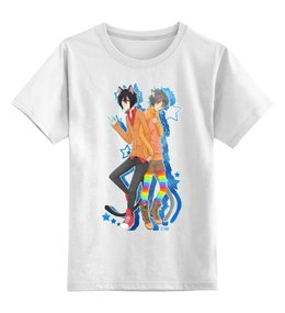 Заказать детскую футболку в Москве. Детская футболка классическая унисекс Nyan Cat & Tac Nayn T-shirt от fumi - готовые дизайны и нанесение принтов.
