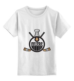 Заказать детскую футболку в Москве. Детская футболка классическая унисекс Эдмонтон Ойлерз  от kspsshop - готовые дизайны и нанесение принтов.