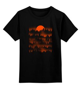 Заказать детскую футболку в Москве. Детская футболка классическая унисекс Зоря на лесом от ISliM - готовые дизайны и нанесение принтов.