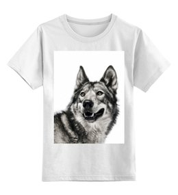 Заказать детскую футболку в Москве. Детская футболка классическая унисекс Добродушный волк от shelenaww - готовые дизайны и нанесение принтов.
