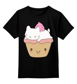 Заказать детскую футболку в Москве. Детская футболка классическая унисекс Котик - мороженое от Romanova - готовые дизайны и нанесение принтов.