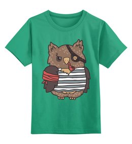 Заказать детскую футболку в Москве. Детская футболка классическая унисекс Сова-пират от hideo_kojima - готовые дизайны и нанесение принтов.