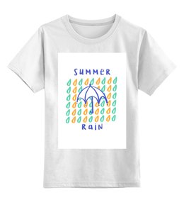 Заказать детскую футболку в Москве. Детская футболка классическая унисекс Летний дождь от Nasty Shilova - готовые дизайны и нанесение принтов.