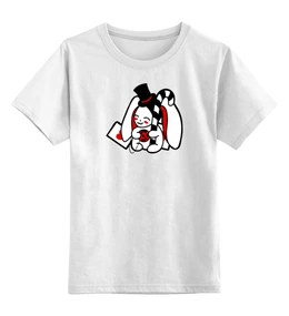 Заказать детскую футболку в Москве. Детская футболка классическая унисекс Алиса в стране чудес. Кролик с часами от eszadesign - готовые дизайны и нанесение принтов.