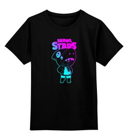 Заказать детскую футболку в Москве. Детская футболка классическая унисекс Brawl Stars LEON SHARK от vista12761@rambler.ru - готовые дизайны и нанесение принтов.