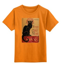 Заказать детскую футболку в Москве. Детская футболка классическая унисекс Чёрный кот. CHAT NOIR. от Виктор Гришин - готовые дизайны и нанесение принтов.