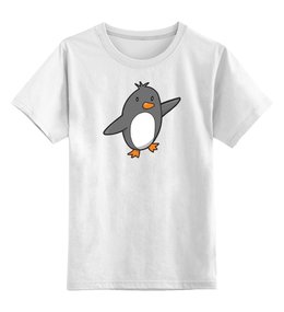 Заказать детскую футболку в Москве. Детская футболка классическая унисекс Веселый Пингвин от nadegda - готовые дизайны и нанесение принтов.