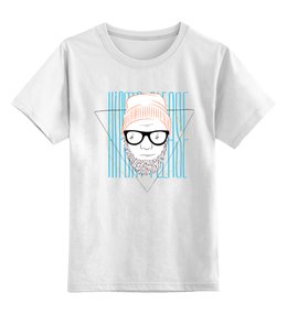 Заказать детскую футболку в Москве. Детская футболка классическая унисекс Hipsta please от chemparparokke - готовые дизайны и нанесение принтов.