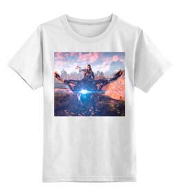 Заказать детскую футболку в Москве. Детская футболка классическая унисекс Horizon Zero Dawn от GeekFox  - готовые дизайны и нанесение принтов.