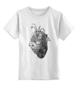Заказать детскую футболку в Москве. Детская футболка классическая унисекс Стимпанк сердце от postboxls@mail.ru - готовые дизайны и нанесение принтов.