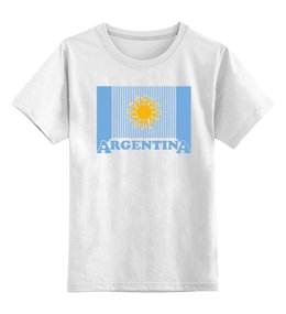 Заказать детскую футболку в Москве. Детская футболка классическая унисекс Аргентина от printik - готовые дизайны и нанесение принтов.