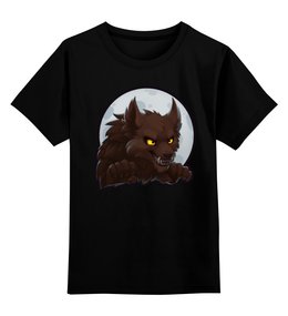 Заказать детскую футболку в Москве. Детская футболка классическая унисекс Werewolf от rinkusu - готовые дизайны и нанесение принтов.