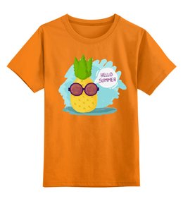 Заказать детскую футболку в Москве. Детская футболка классическая унисекс Hello summer! от vphone - готовые дизайны и нанесение принтов.