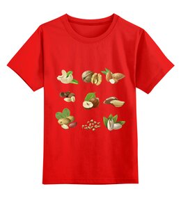 Заказать детскую футболку в Москве. Детская футболка классическая унисекс Орехи от Romanova - готовые дизайны и нанесение принтов.